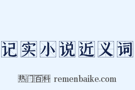 记实小说近义词是什么意思的图片